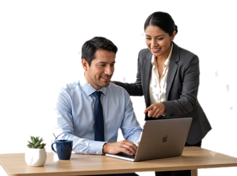 Profesionales completando registro de afiliación