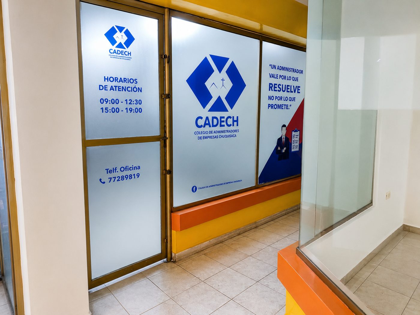 Oficina institucional del CADECH en Sucre